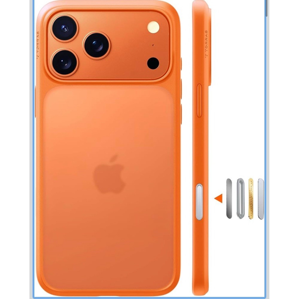 TORRAS Shockproof for iPhone 17 Pro Max Case with Camera Control‎ Button-Orange